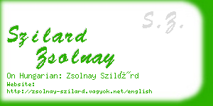 szilard zsolnay business card